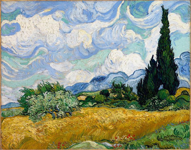 Vincent Van Gogh Wheat Field with Cypresses France oil painting art